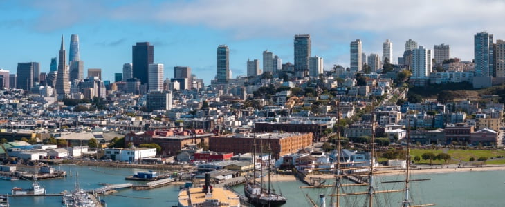 a view of the san francisco skyline